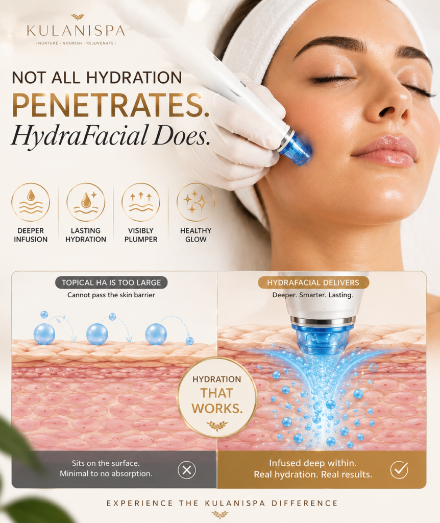 image4 - Kulani Spa HydraFacial hydration treatment comparison showing deeper skin penetration and longer-lasting moisture versus topical hyaluronic acid for plumper, glowing skin.